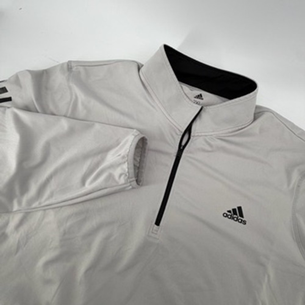 Adidas Golf Mens 2XL Grey Quarter Zip Pullover Long Sleeve ADVR0807 Shirt